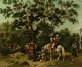 Washington Paintings - Gathering Food by Georges Washington